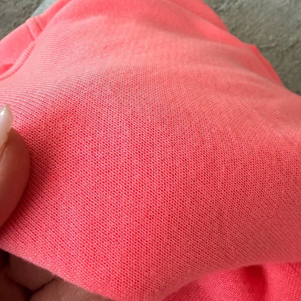 SKIMS Neon Pink Cropped Hoodie - Picture 4 of 7